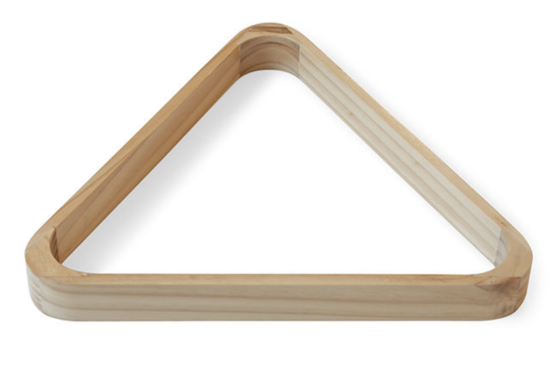Driehoek - driehoek voor ballen met een diameter van 57 mm gemaakt van hout
